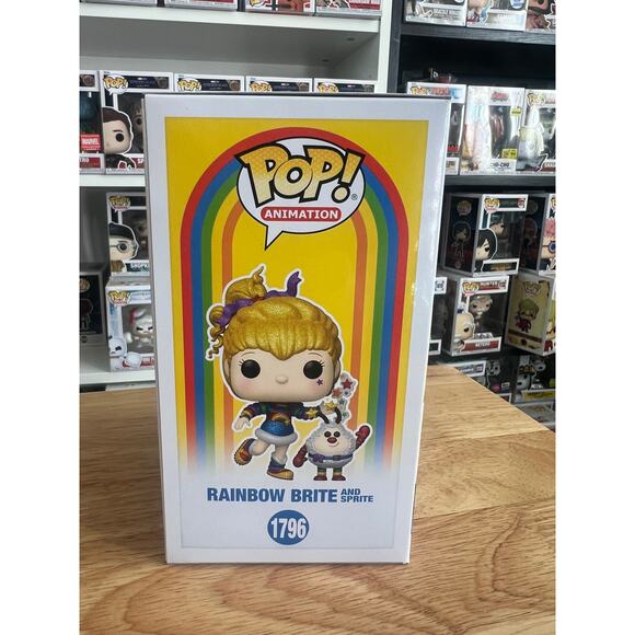NEW IN HAND DIAMOND GLITTER EXCLUSIVE Rainbow Brite w/ Sprite Funko Pop #1796 TV - Picture 4 of 6